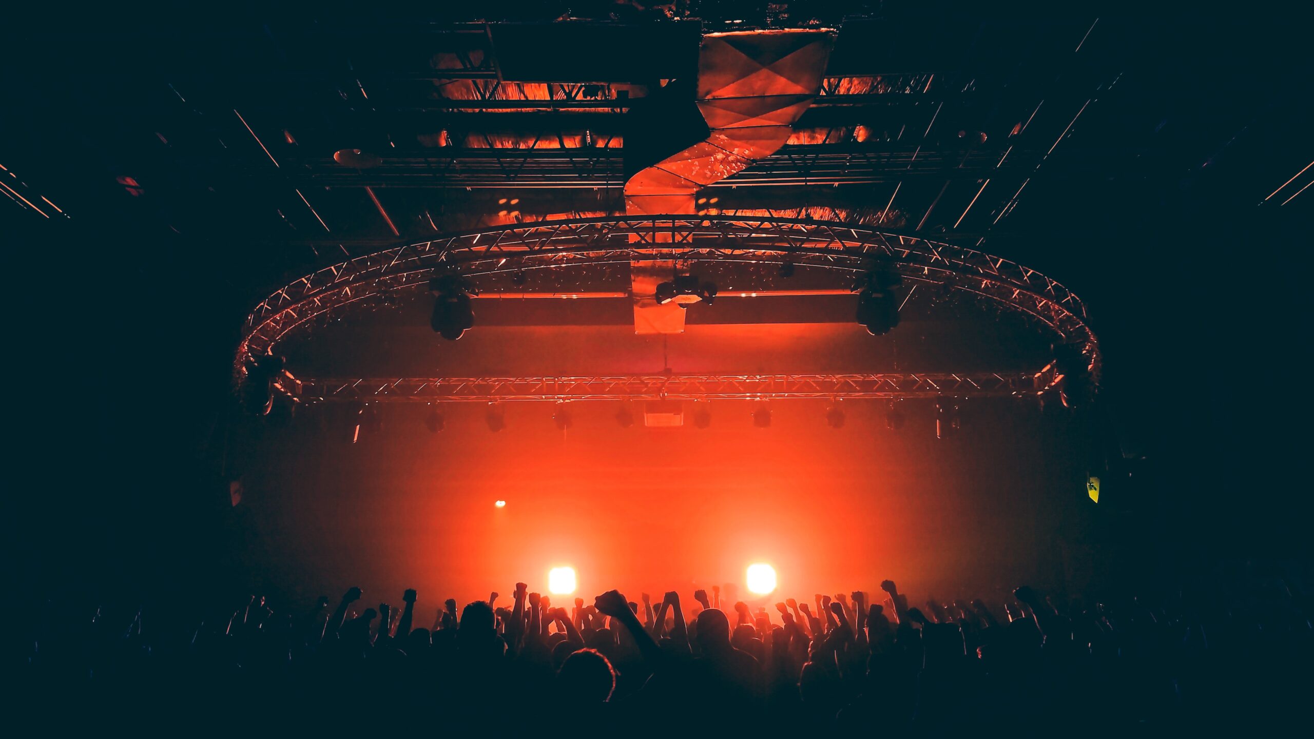 a large crowd in a concert